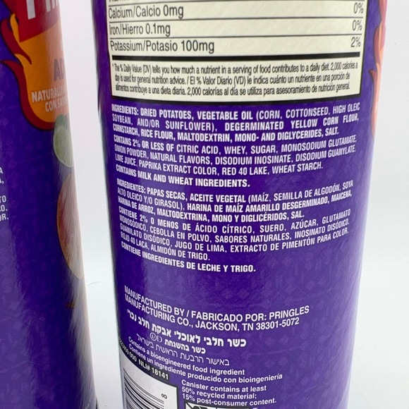 Pringles Enchilada Adobada Potato Crisps 2 Cans 5.5oz Each Limited Edition - Picture 6 of 8